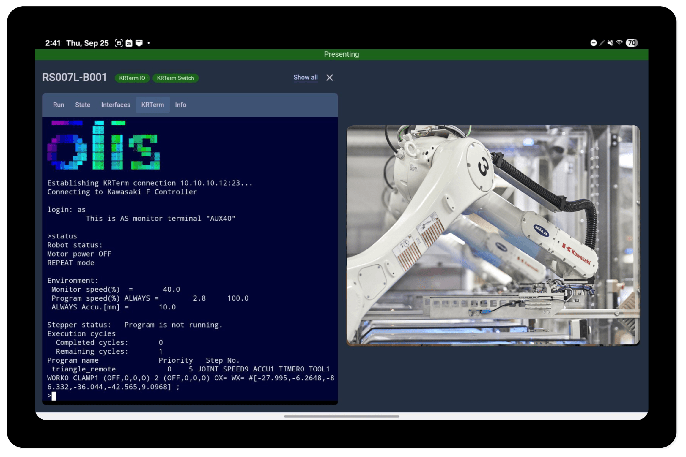 Interfaz de Terminal Kawasaki